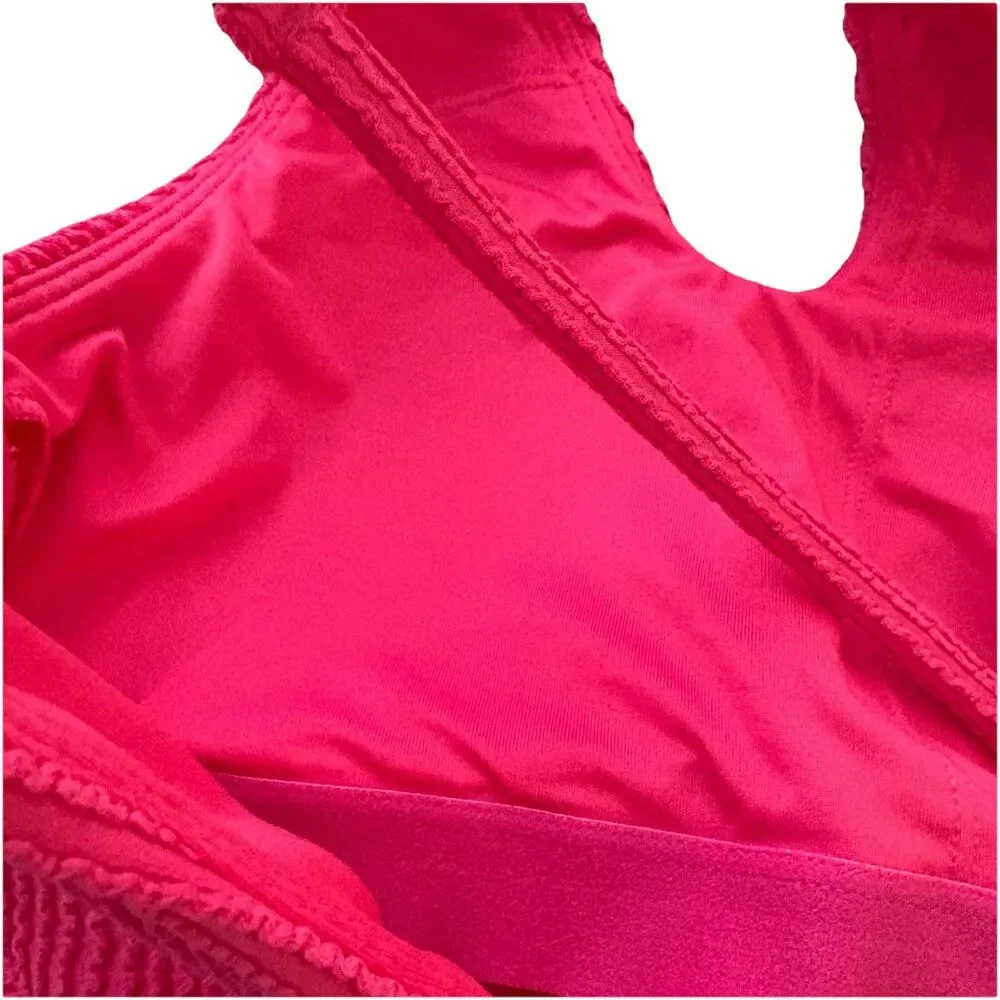 Old Navy Textured Eyelet V-Neck One Piece Dark Pink Size Medium New NWOT